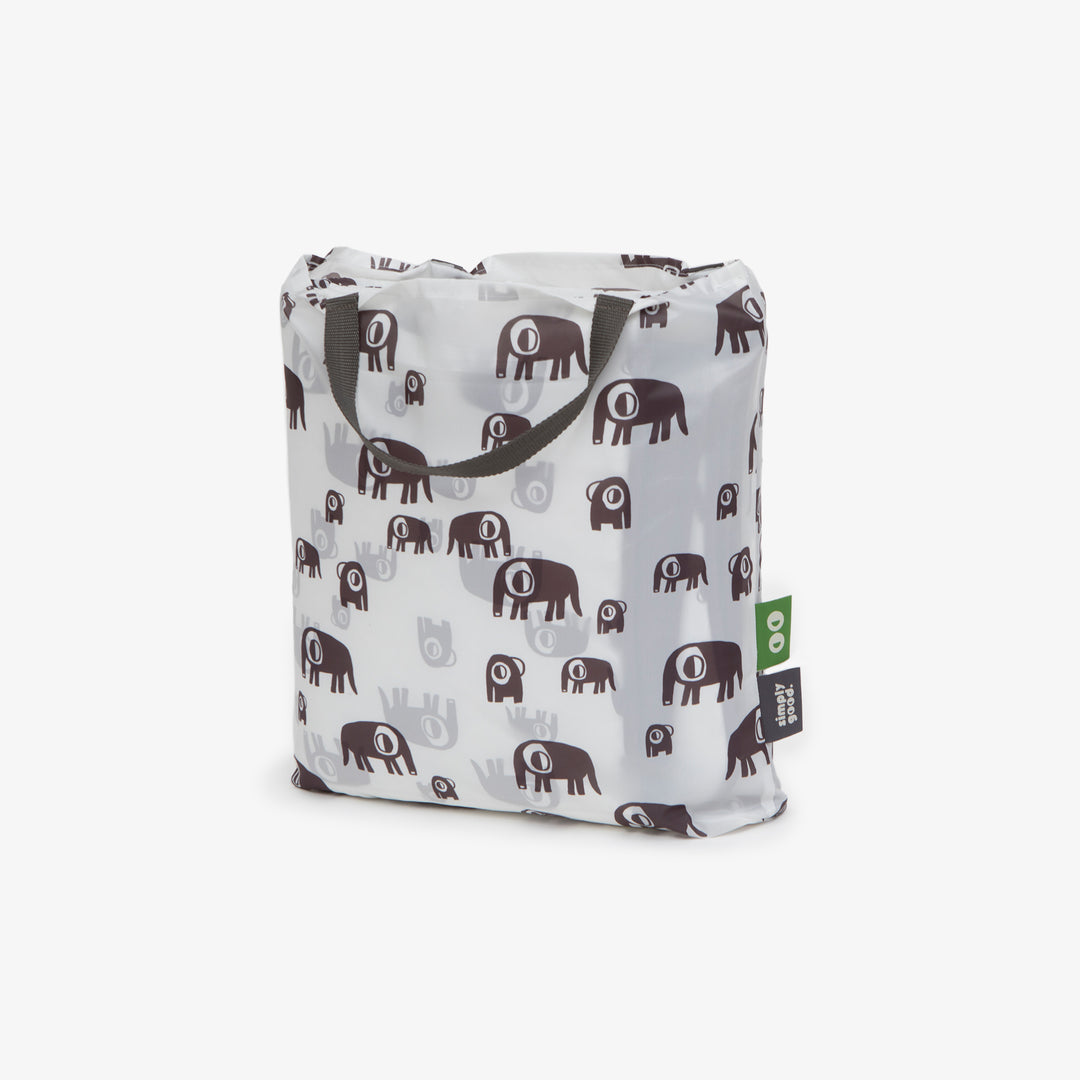 שמיכת פיקניק פילים אפור על לבן