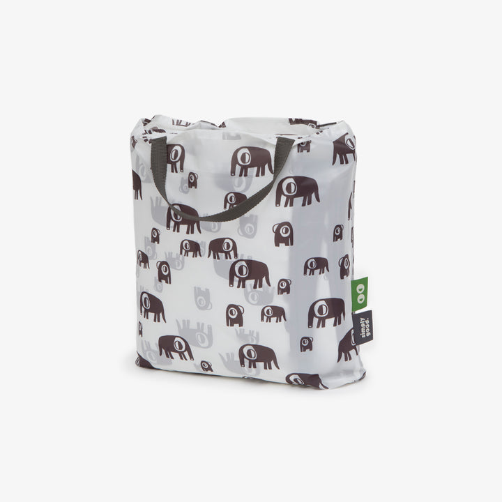 שמיכת פיקניק פילים אפור על לבן