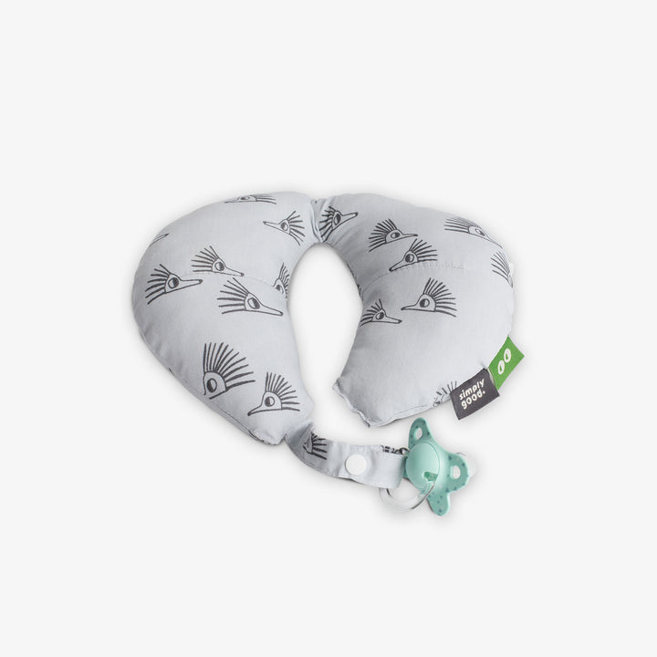 כרית גדולה לצוואר קיפודים אפור