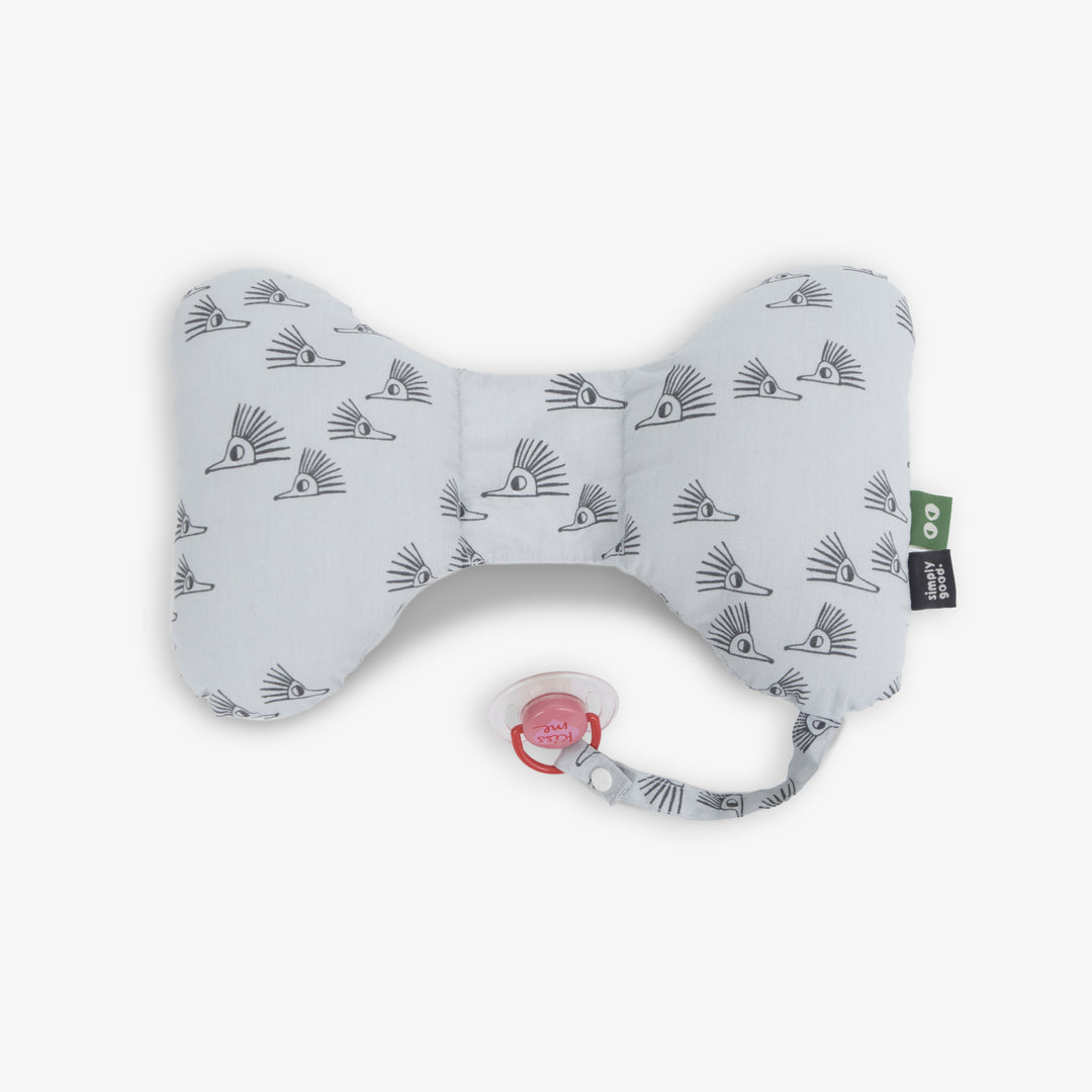 כרית פרפר לצוואר קיפודים אפור