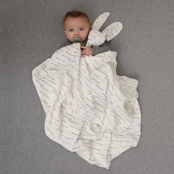 #שמיכת ארנב פסים אפורים