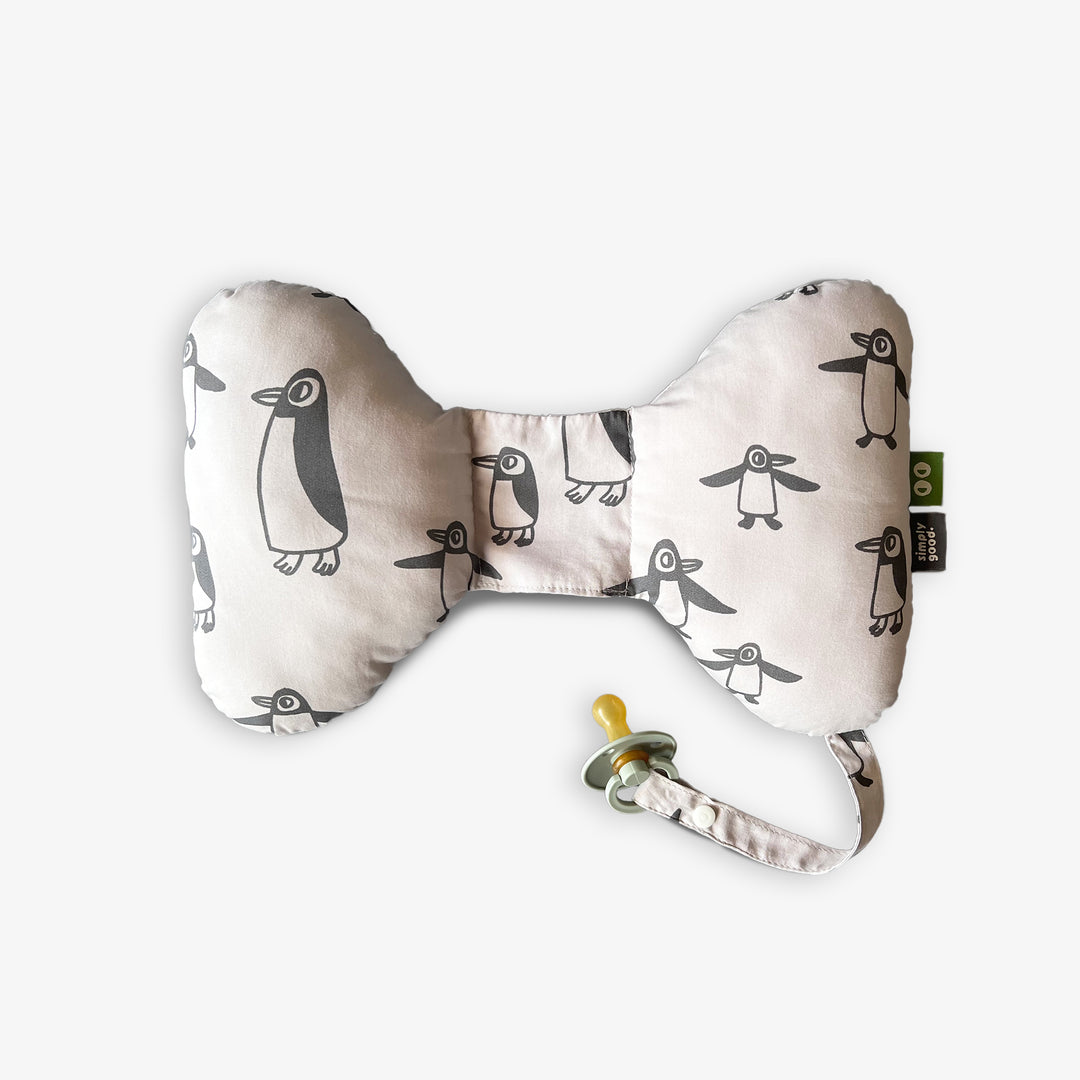 כרית פרפר לצוואר פינגווין אפור בז'