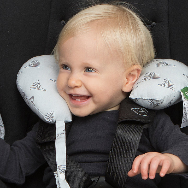 כרית גדולה לצוואר קיפודים אפור