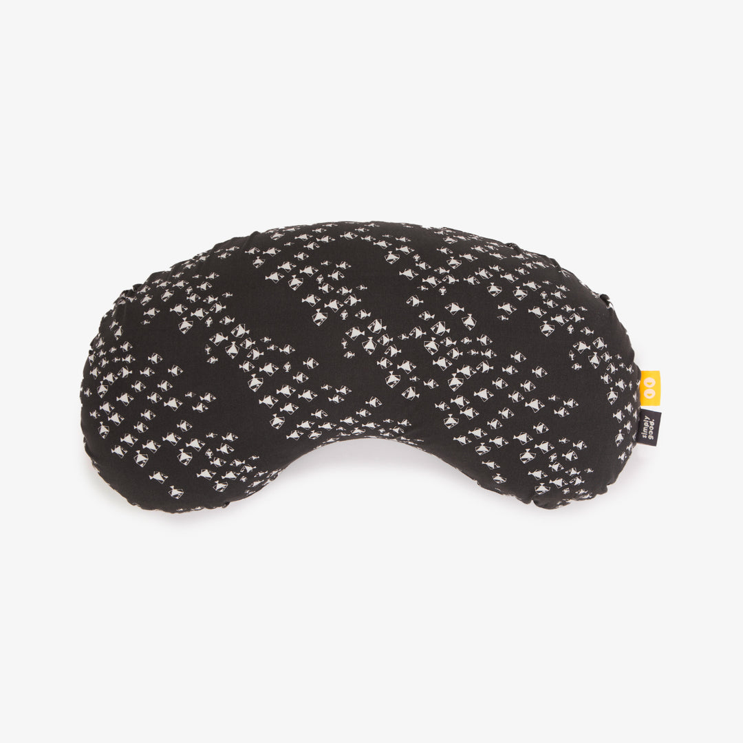 כרית הנקה קומפקט דגים לבן אפור