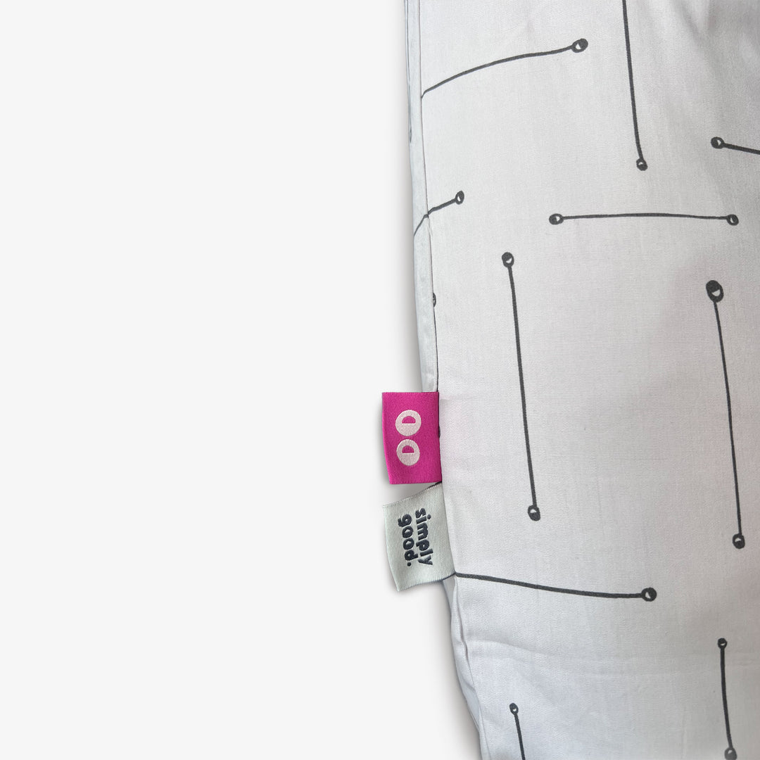 כרית הריון פסים אפור בז'