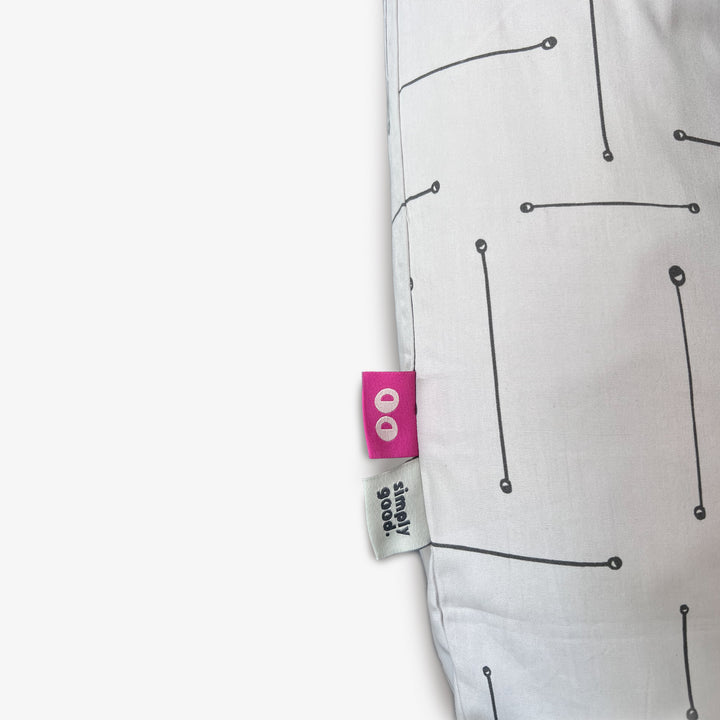 כרית הריון פסים אפור בז'