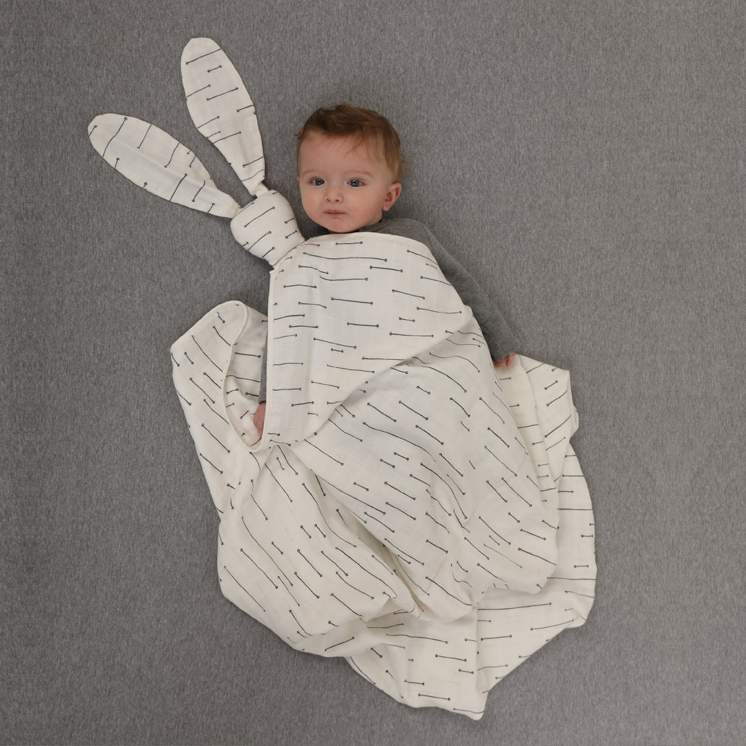 #שמיכת ארנב פסים אפורים