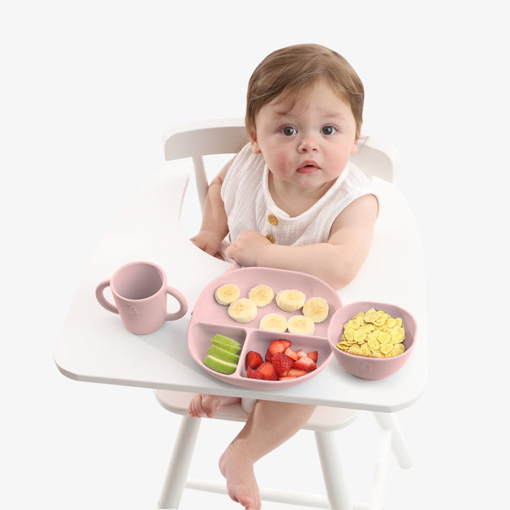 סט כלי סיליקון ורוד