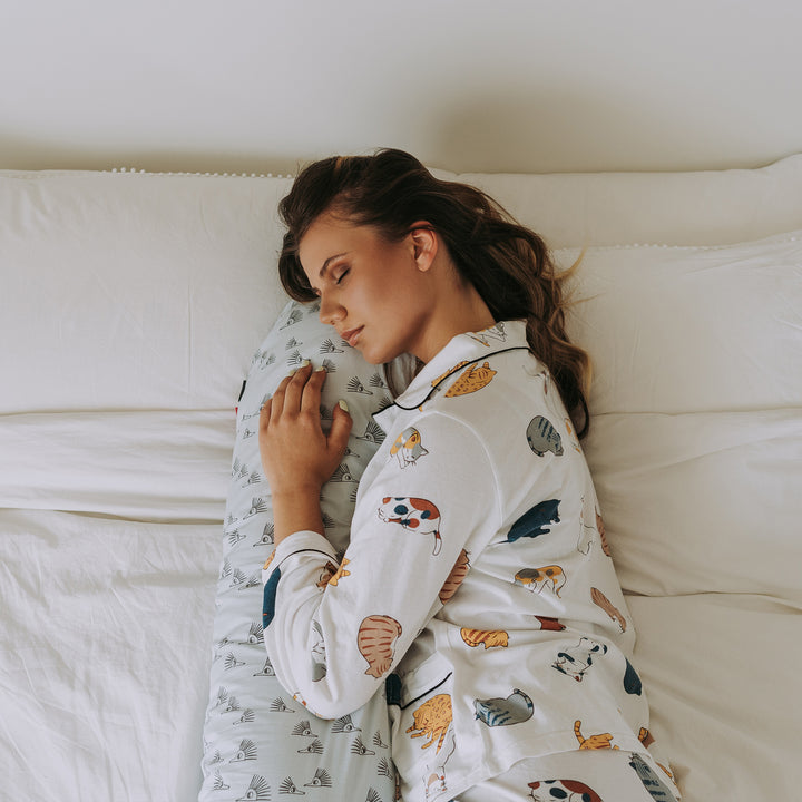 כרית הריון מפנקת קיפודים קיפודים אפור