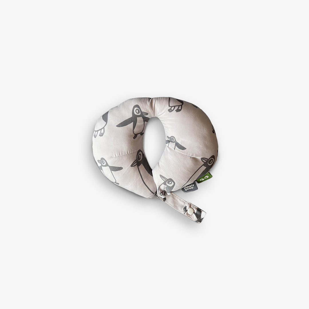 כרית לצוואר פינגווין אפור בז'