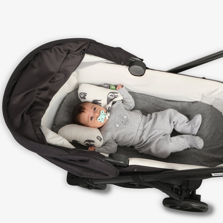 כרית פרפר לצוואר פילים אפור לבן