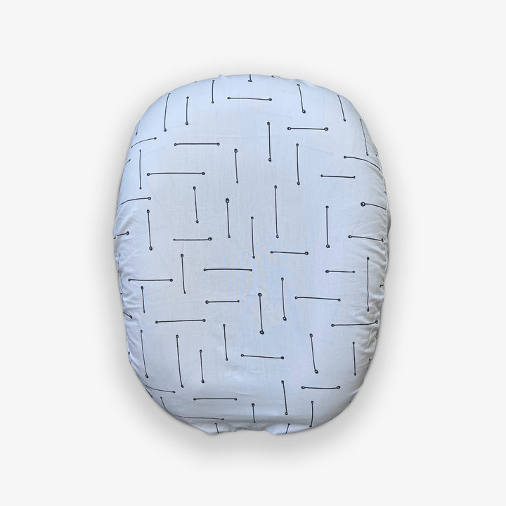 ציפית הפלא לכרית הנקה פסים אפורים על בג'