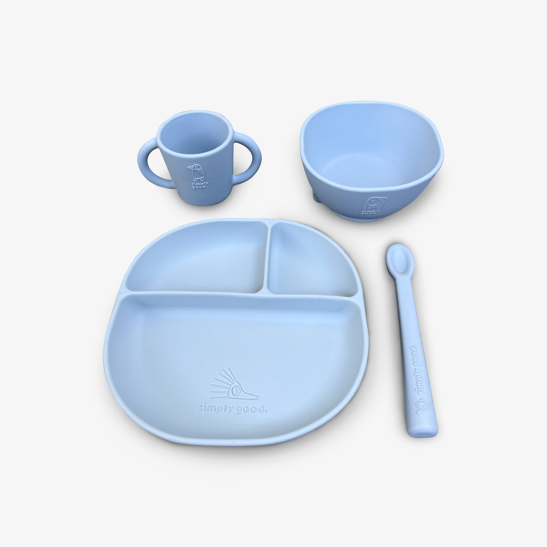 סט כלי סיליקון תכלת