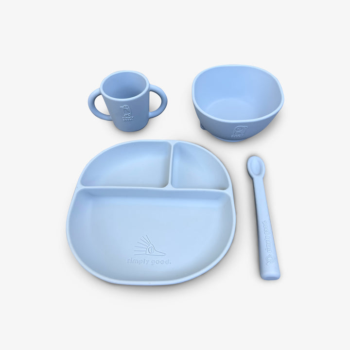 סט כלי סיליקון תכלת