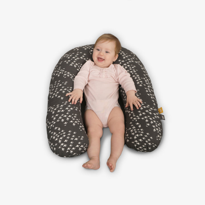 כרית הנקה דגים לבן אפור