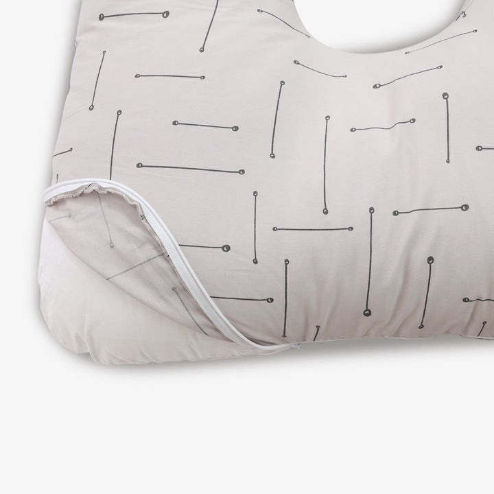 כרית הריון פרימיום פסים על בז'