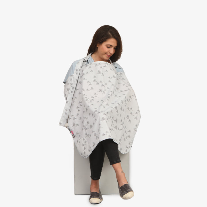 סינר הנקה טרנדי קיפודים אפור