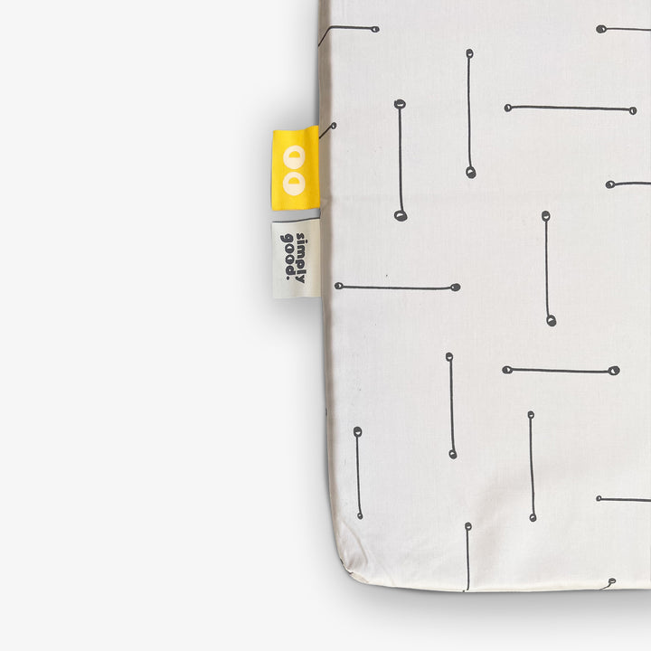 משטח פעילות מתגלגל דגים לבנים+ פסים אפורים