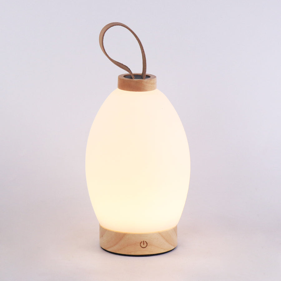 מנורת לילה ניידת LED מעץ