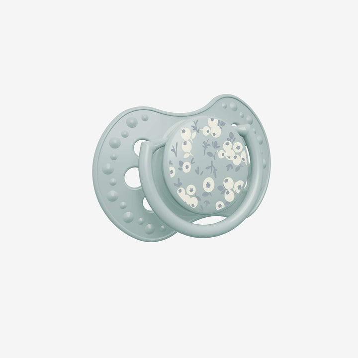 זוג מוצצי סיליקון פריחת אביב 3-6 כחול