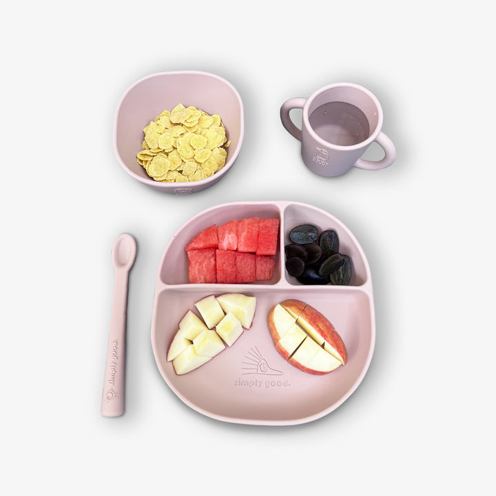 סט כלי סיליקון ורוד