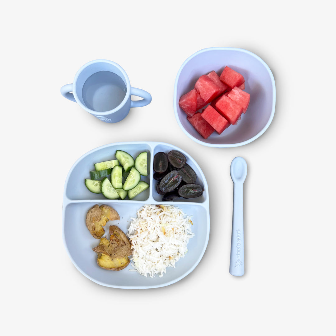 סט כלי סיליקון תכלת