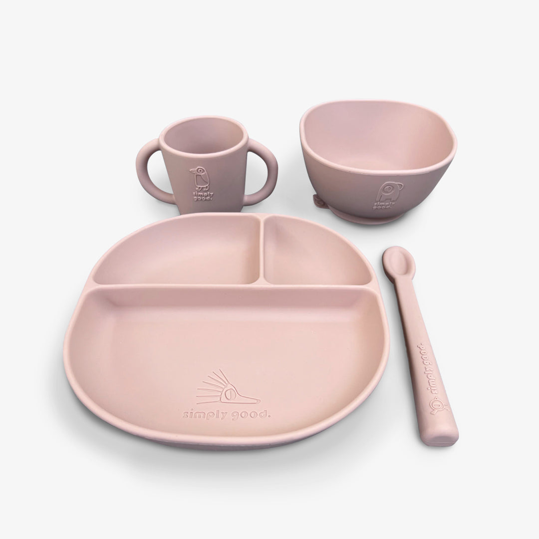 סט כלי סיליקון ורוד