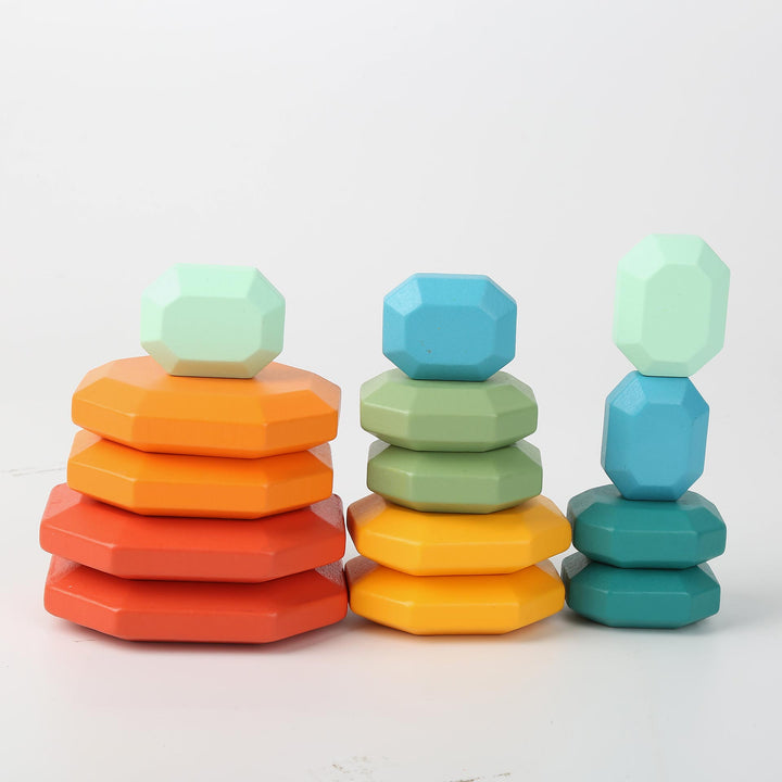 אבני איזון מעץ