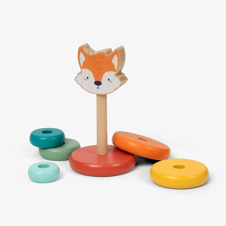 מגדל טבעות שועל מעץ