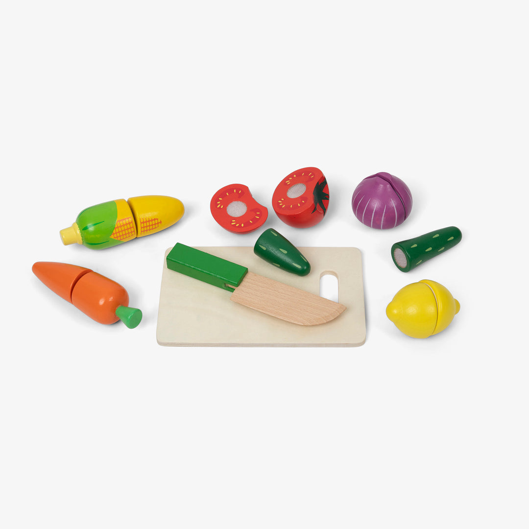 סט חיתוך ירקות מעץ