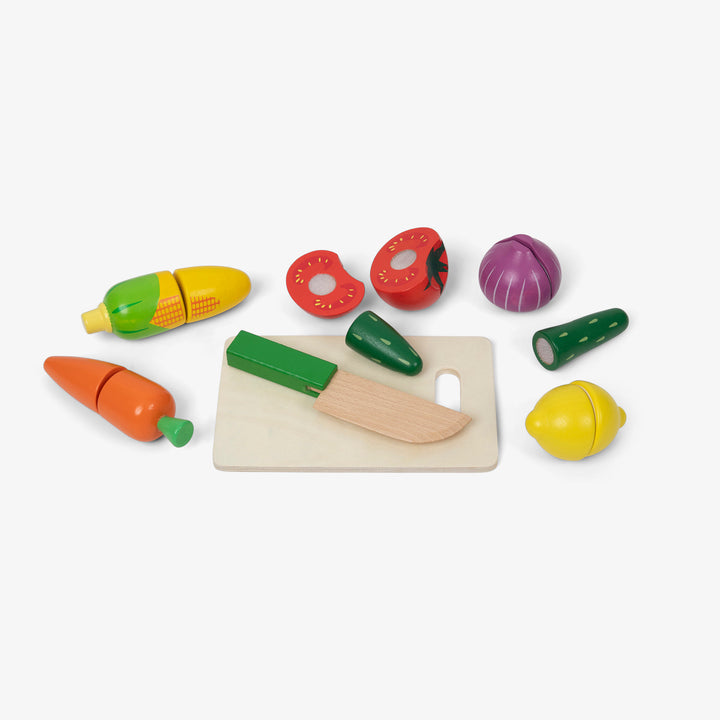 סט חיתוך ירקות מעץ