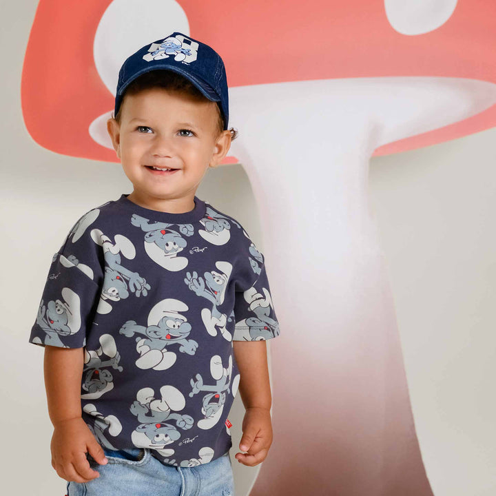 חולצה כחולה בהדפס הדרדסים