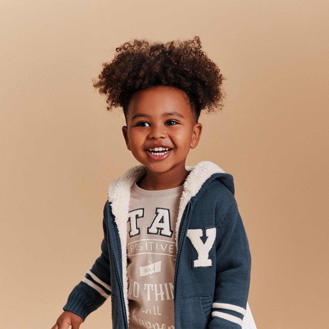 קרדיגן קפוצ'ון כחול