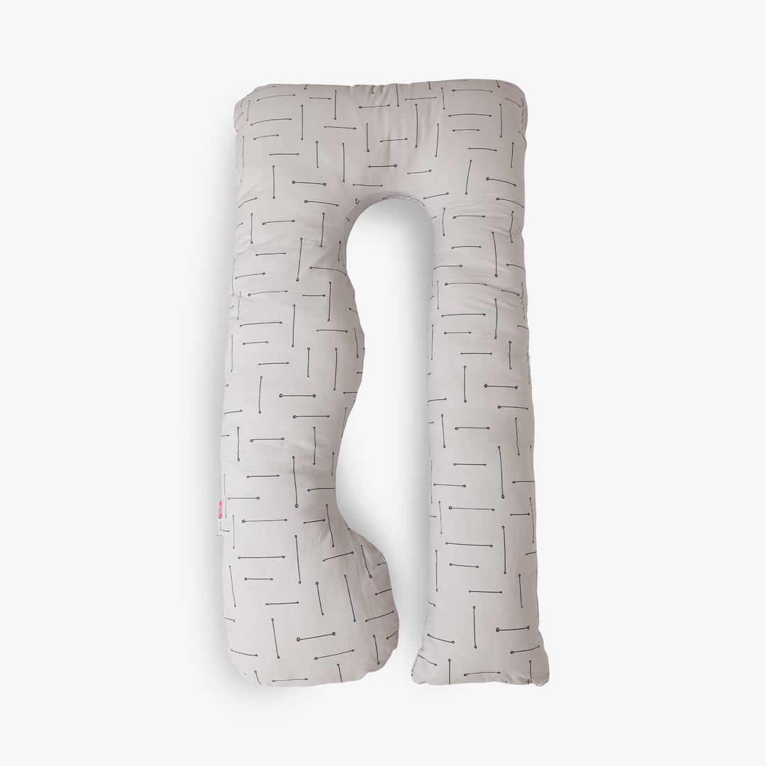 כרית הריון פרימיום פסים על בז'