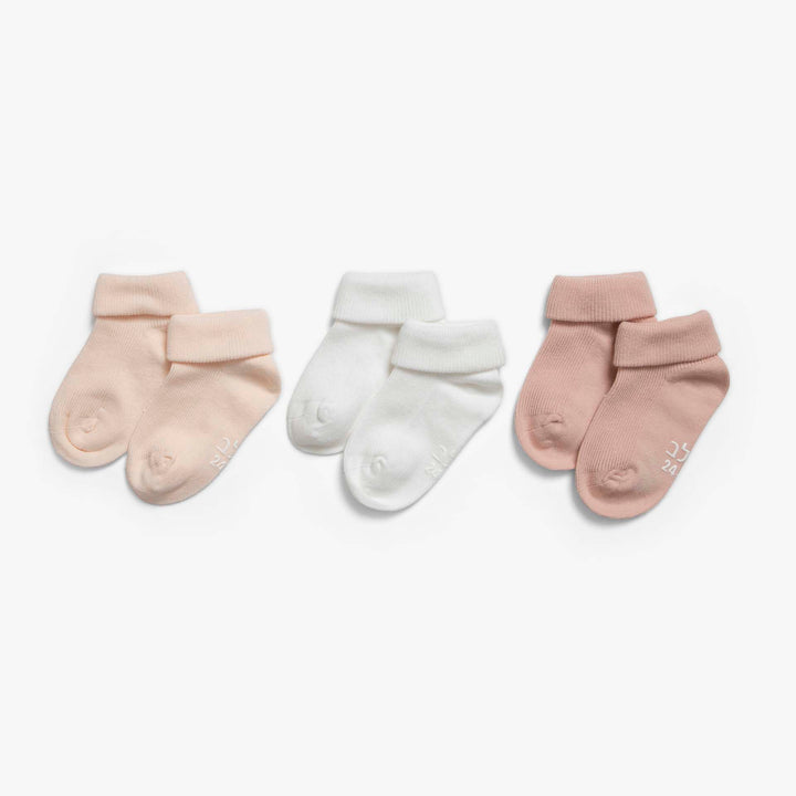 מארז גרביים בייסיק צבע ורוד