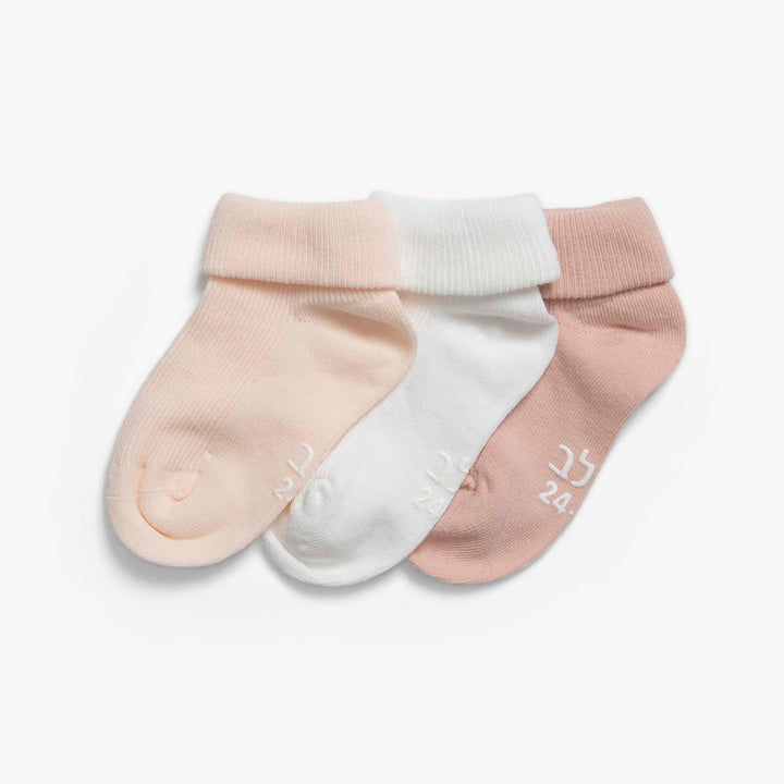 מארז גרביים בייסיק צבע ורוד