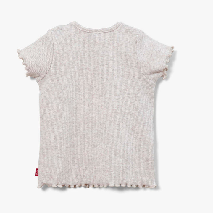 חולצה קצרה בצבע קרם