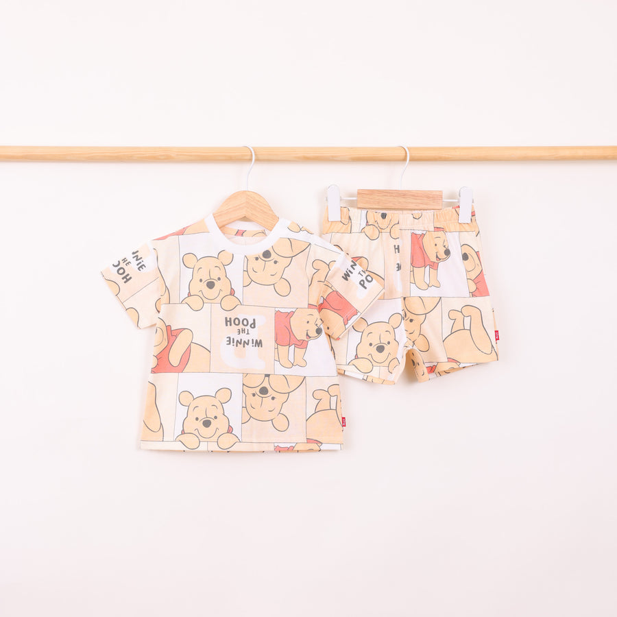 פיג'מה קצרה מודפסת