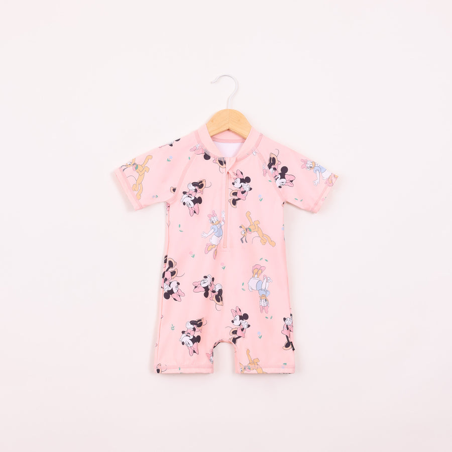 בגד ים אוברול שרוול קצר