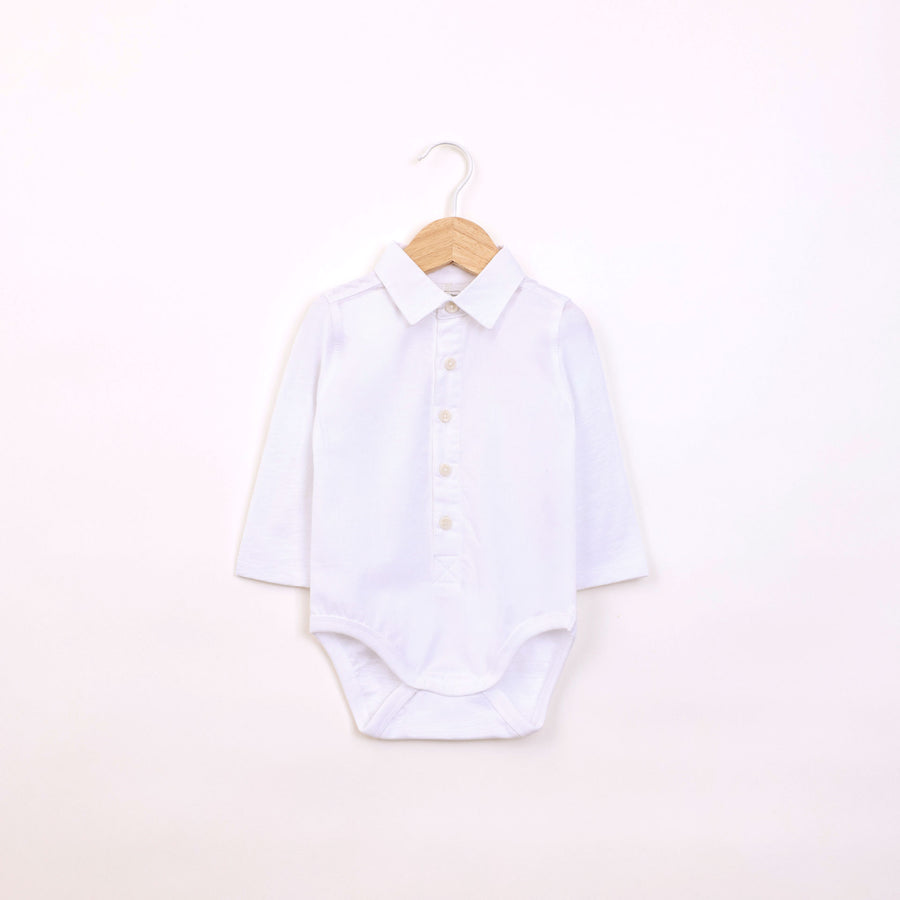 בגד גוף לבן מחוייט