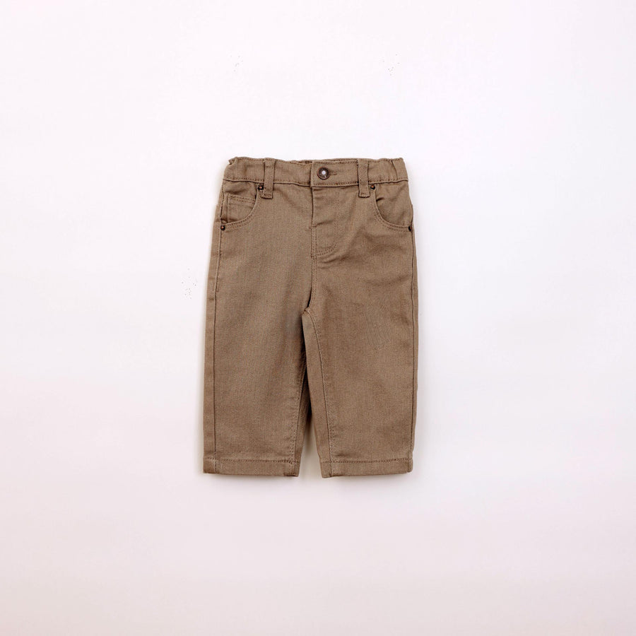 מכנסיים ארוכים בגוון חום מוקה