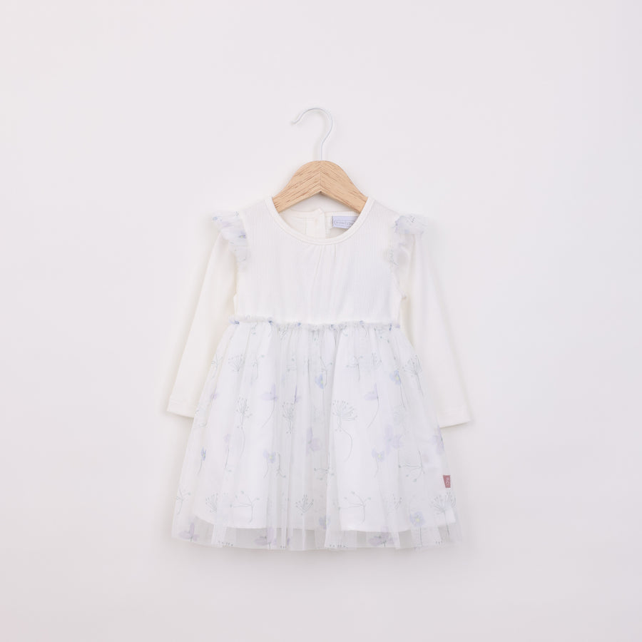 שמלת תינוקות חגיגית בהדפס פרחים
