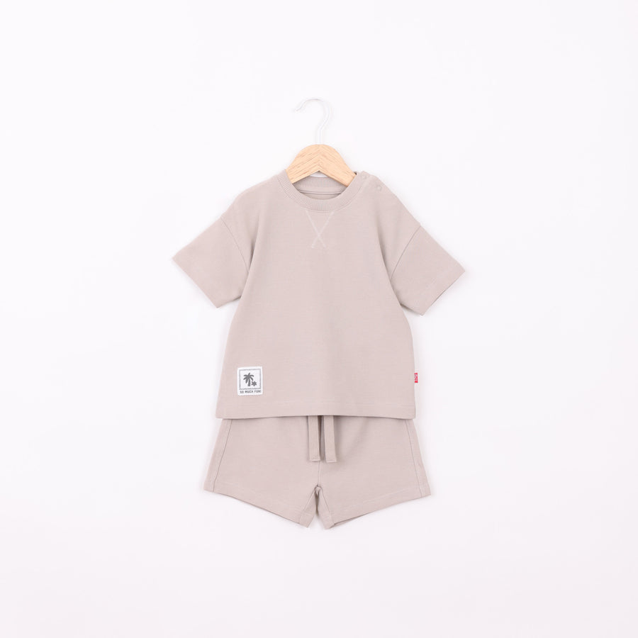 חליפת גן קיץ בגוון קפה