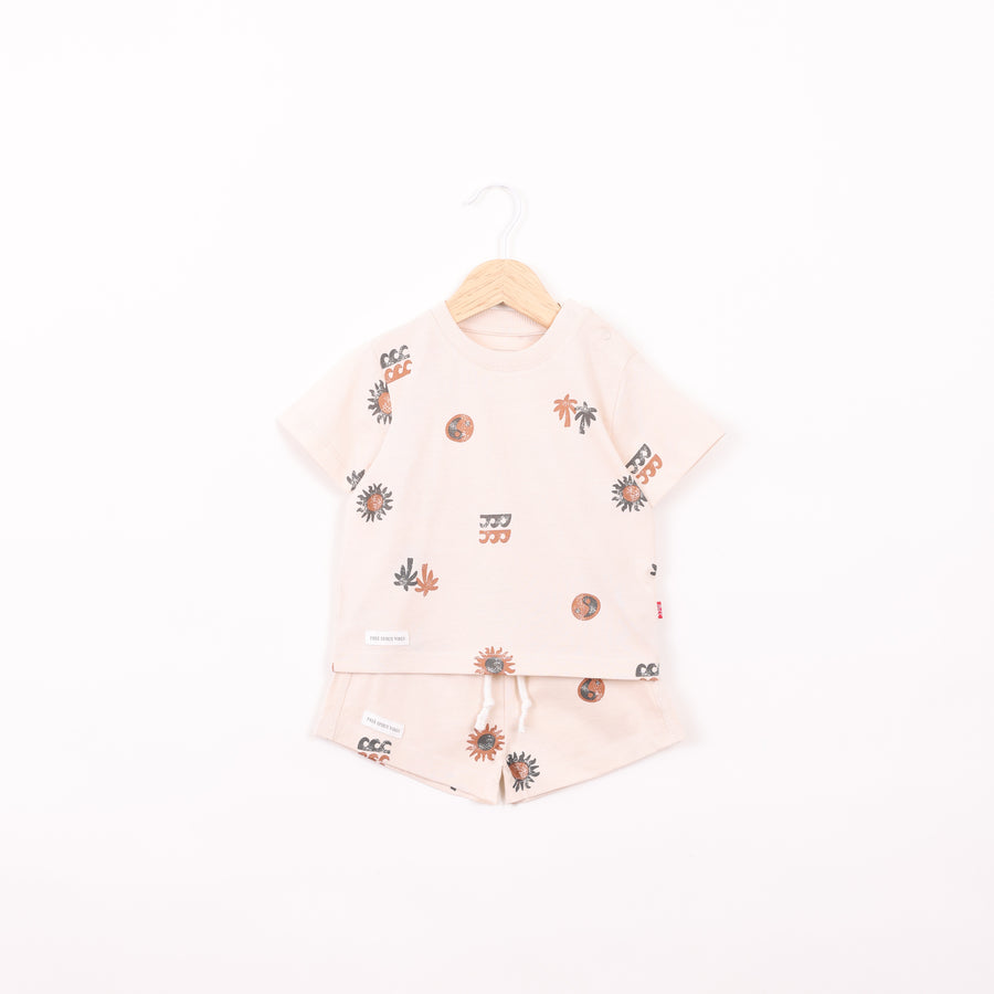 חליפת גן מודפסת בגוון אבן