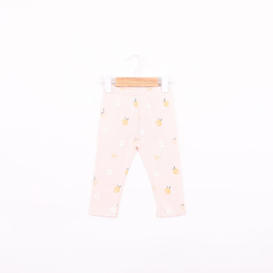 טייץ בגוון אפרסק בהדפס תפוזים