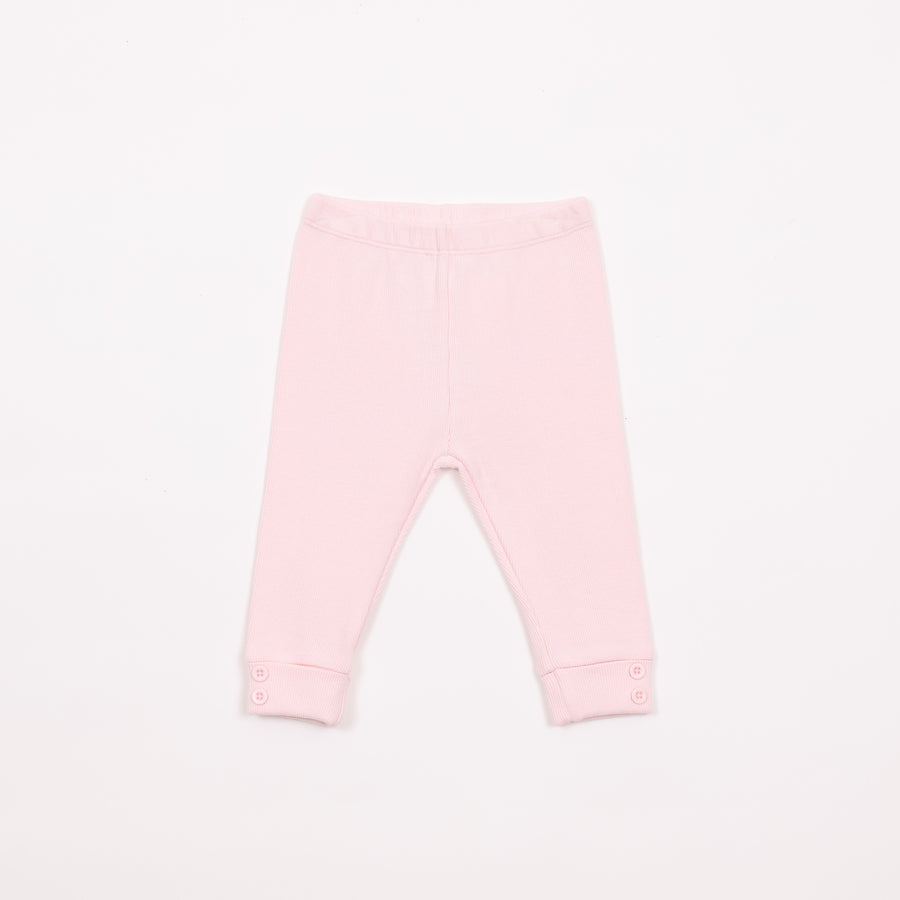 מכנסי סריג ארוכים בגוון ורוד בהיר