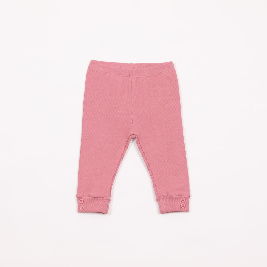 מכנסי סריג ארוכים בגוון ורוד פטל