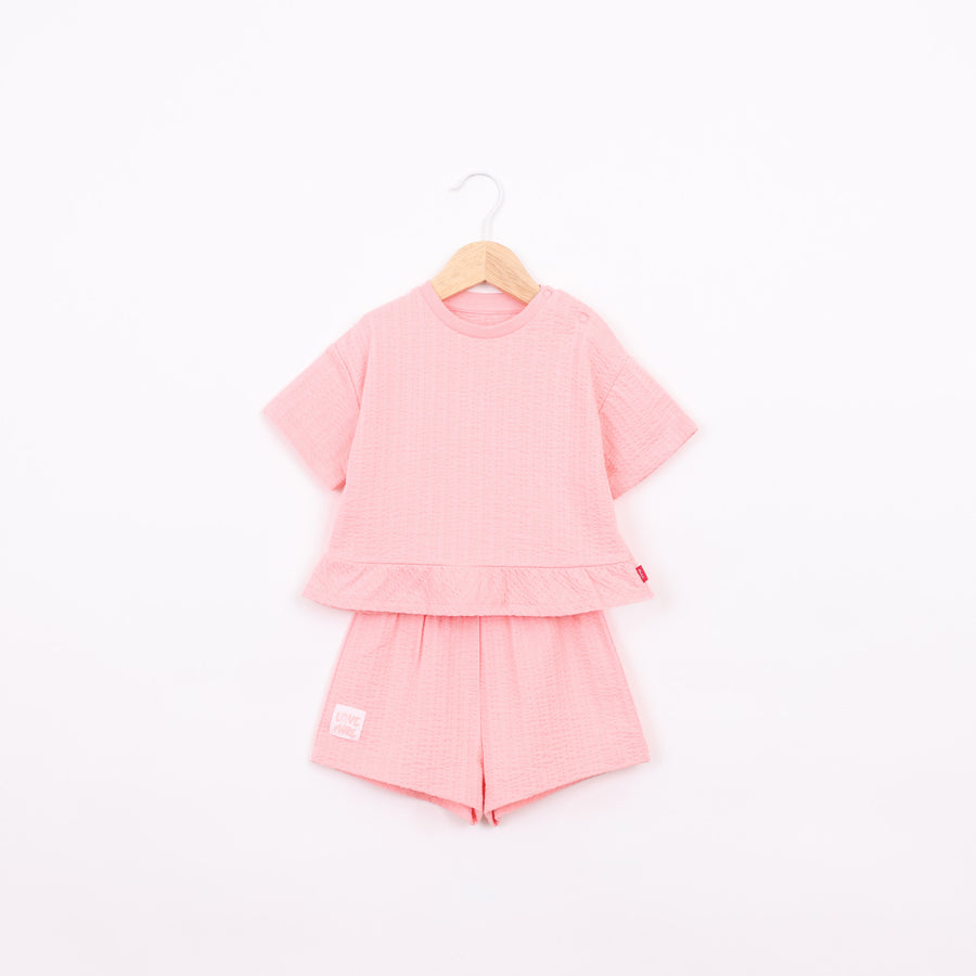 חליפת גן בגוון ורוד