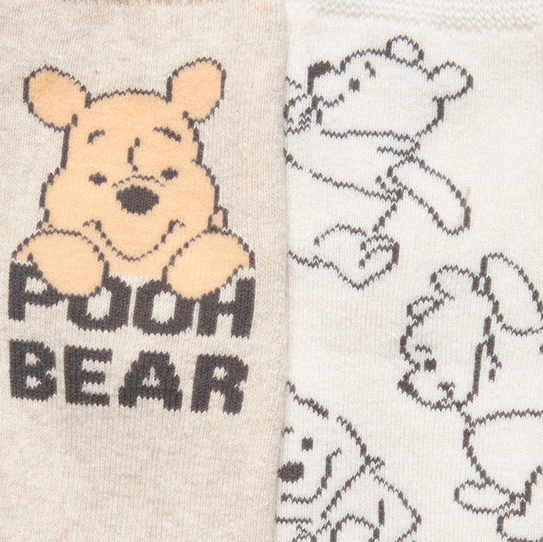 מארז 2 זוגות גרביים פו הדב צבע אבן