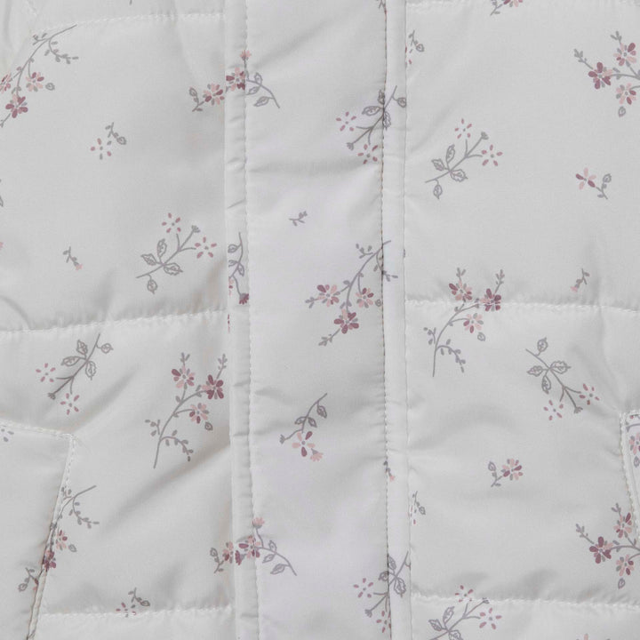 מעיל תינוקות מרופד בהדפס פרחוני